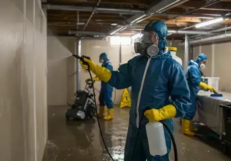 Basement Sanitization and Antimicrobial Treatment process in McLennan County, TX